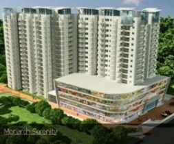 2.5 bhk semi-furnished flat for rent in monarch serenity, thanisandra main road, 