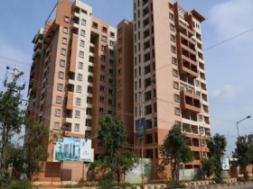 3 bhk semi furnished flat for rent in vajram essenza , hegde nagar, thanisandra main road